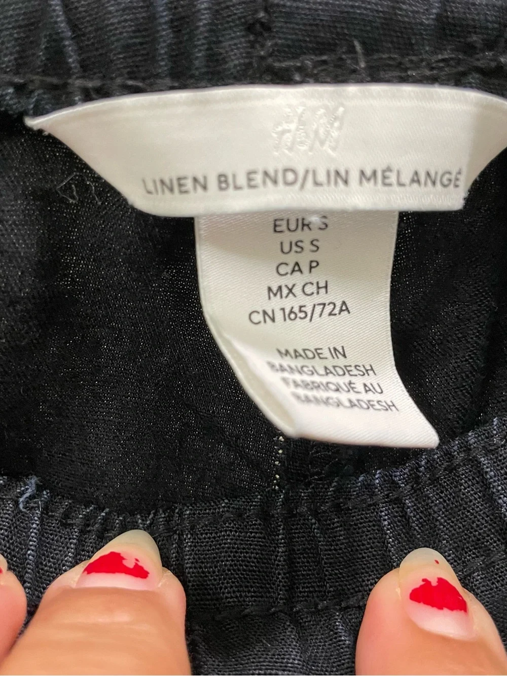 H&M LINEN-BLEND PANTS